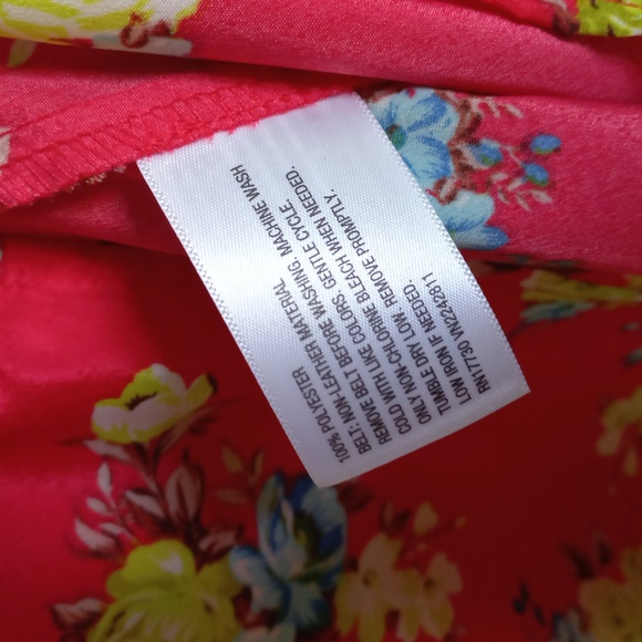 Red Floral Sleeveless Dress S - Picture 5 of 5